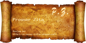 Prosser Zita névjegykártya